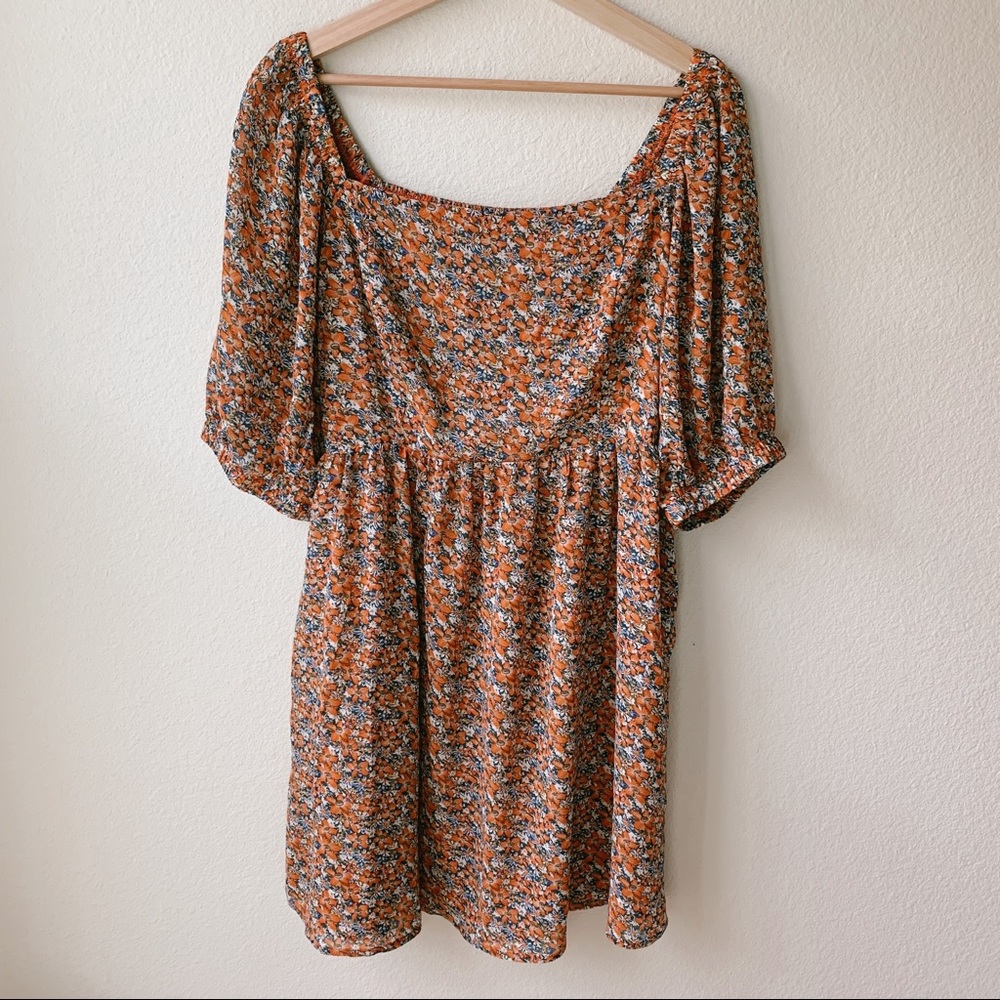 CODEXMODE Orange Floral Dress🌻